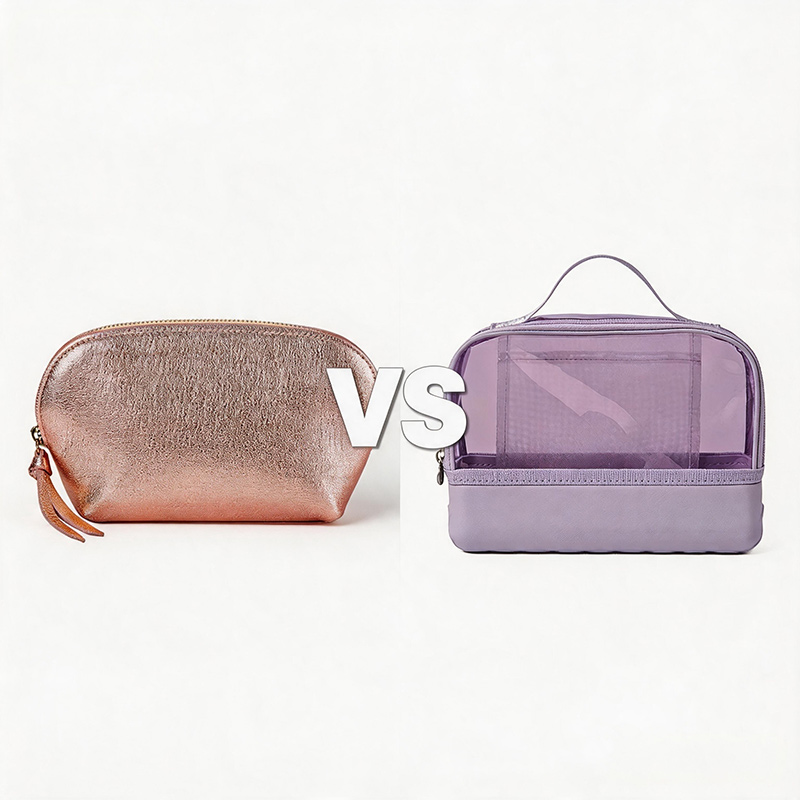 What is the difference between a cosmetic bag and a toiletry bag