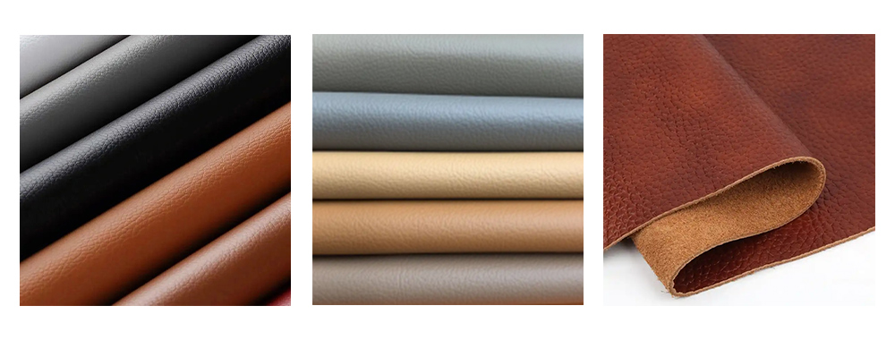  Picture display PU leather, PVC leather, and genuine leather