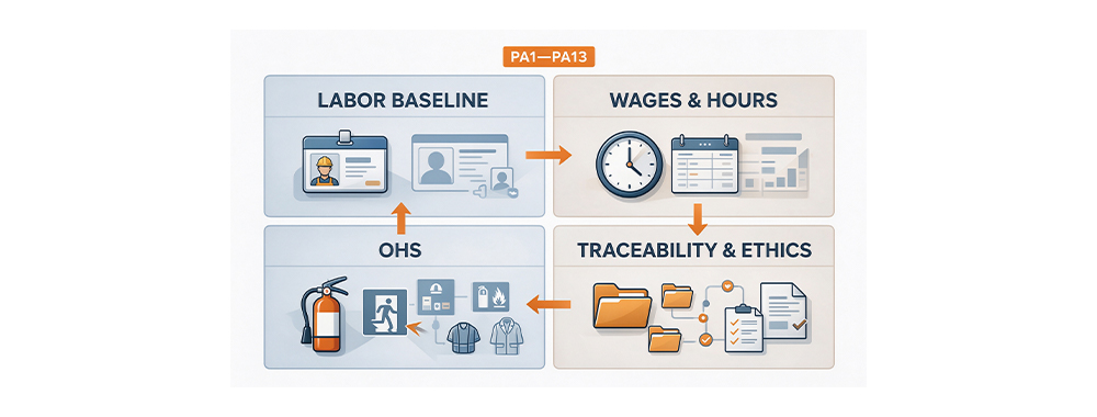 BSCI PA1‑PA13 four core compliance modules