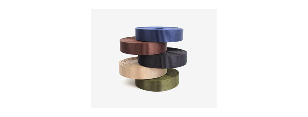 Multi‑color polyester webbing rolls, material for outdoor and business backpacks